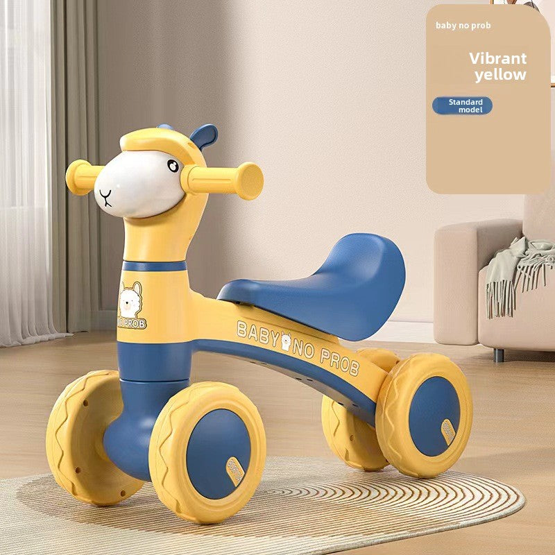 Children's Alpaca Scooter Four-Wheel Balance Walker for Toddlers