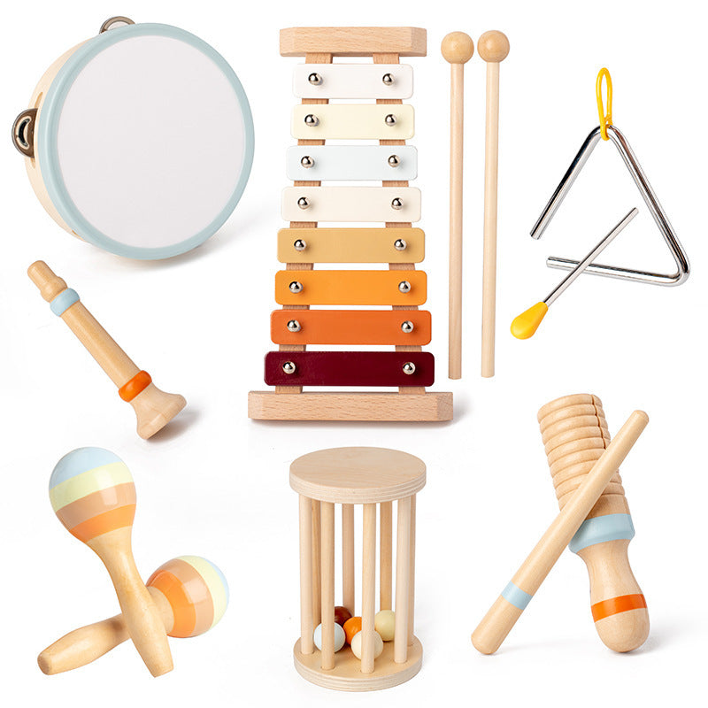 Wooden Orff Musical Instrument Set for Kids Early Education