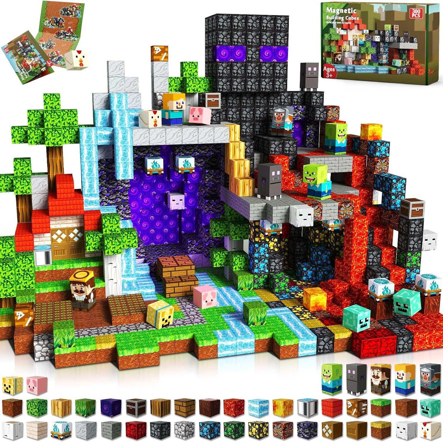 Mini World Magnetic Building Blocks for Kids DIY Castle Construction