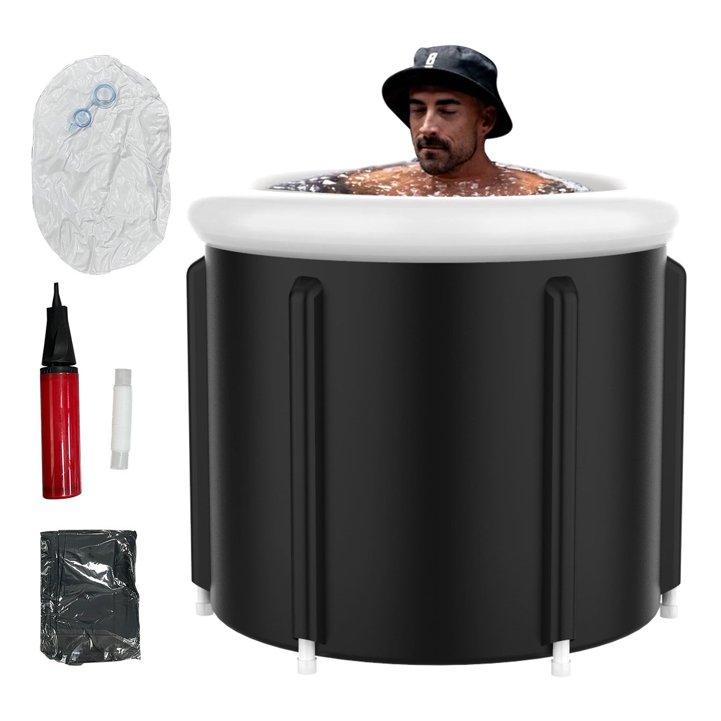 Foldable PVC Bathtub for Adults with Water-Filled Cushion