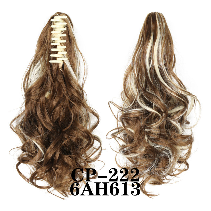 Wavy Ponytail with Curly Hair & a Tiger Clip