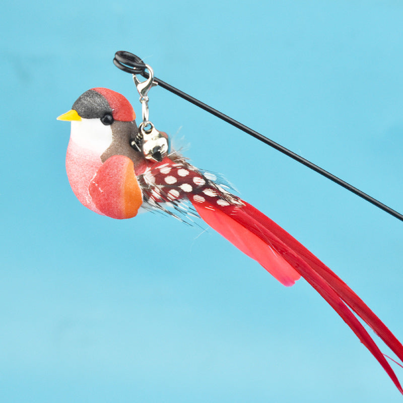 Simulation Bird Cat Toy with Suction Cup