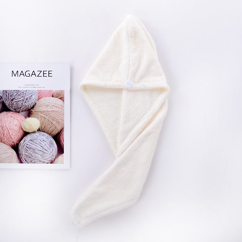 High-Density Coral Velvet Shower Cap Absorbent Towel