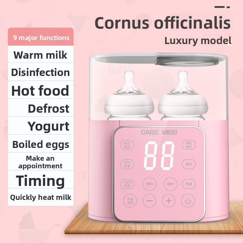 Milk warmer, sterilizer, and two-in-one baby bottle