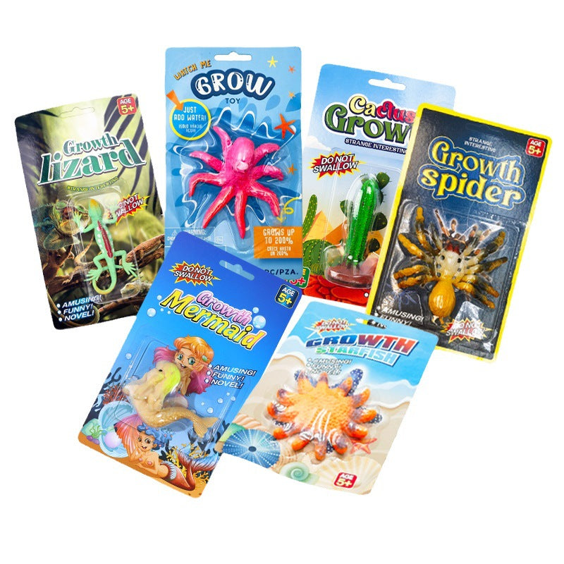 Water-Activated Expanding Dinosaur and Marine Animal Toys