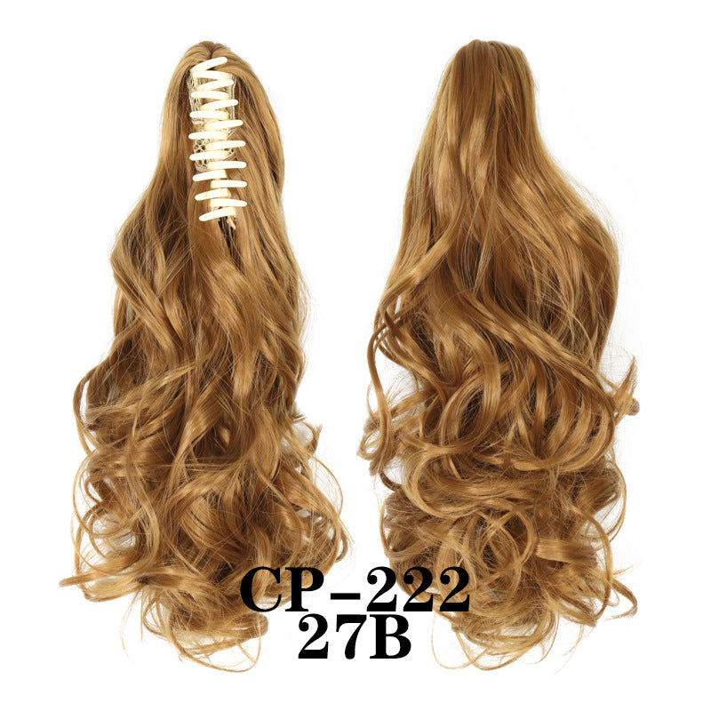 Wavy Ponytail with Curly Hair & a Tiger Clip