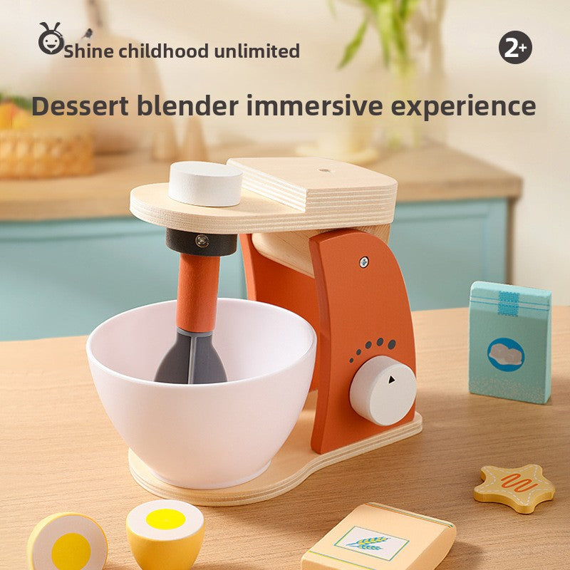 Children's Wooden Coffee Machine and Blender Pretend Play Toy Set