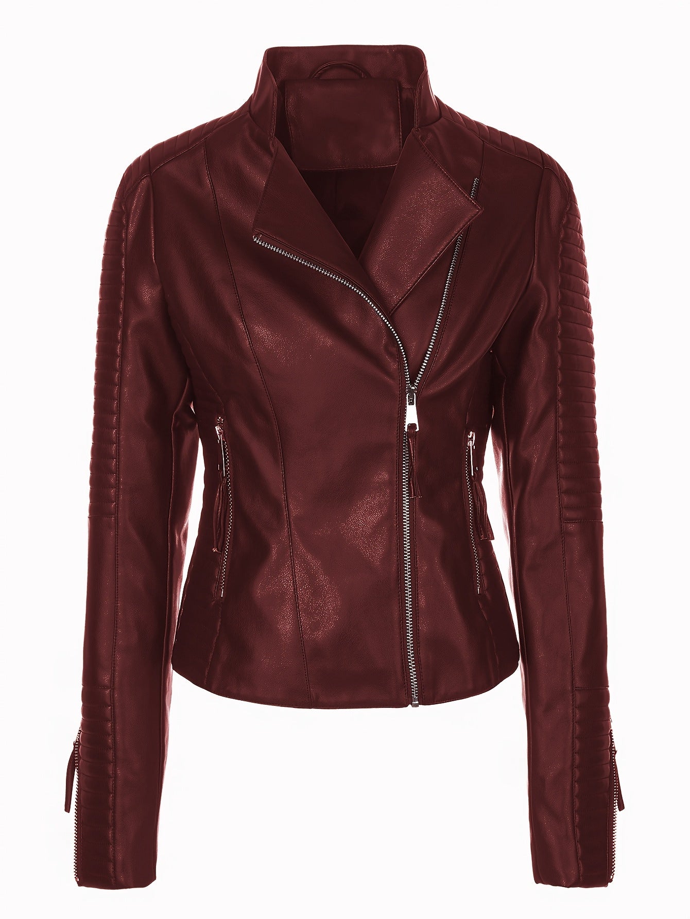 Women's Vintage PU Leather Biker Jacket