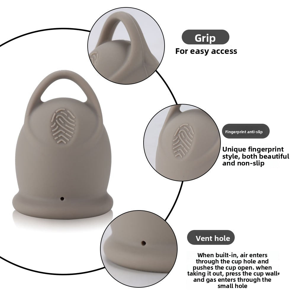 Silicone Menstrual Cup with Pull Ring