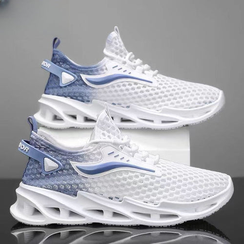 Men's Lace-up Sneakers Mesh Sports Shoes Fashion Hollow-sole Low Top