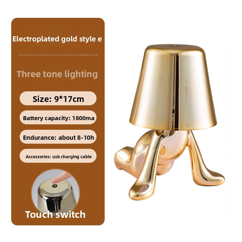 Electroplated Little Golden Man Table Lamp