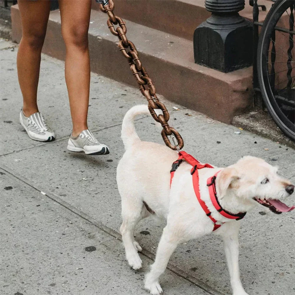 FUNNY DOG CHAIN LEASH