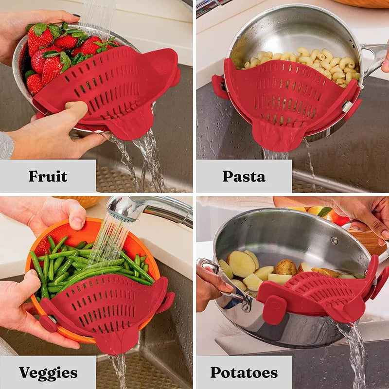 UNIVERSAL SILICONE STRAINER CLIP