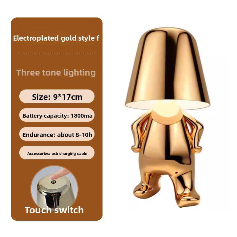 Electroplated Little Golden Man Table Lamp