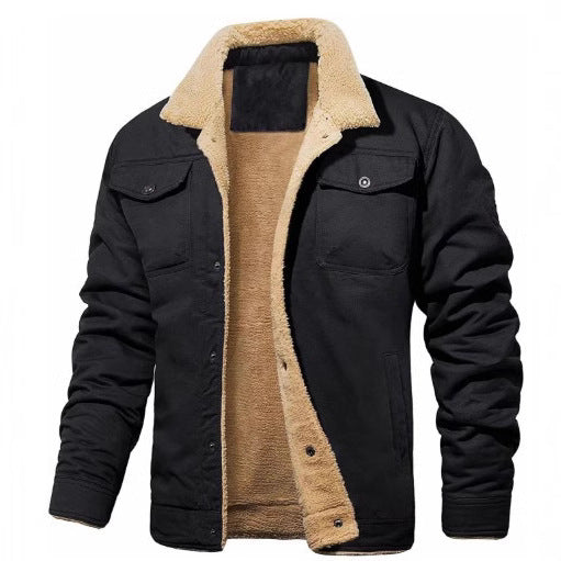 Men's Fleece-Lined Casual Jacket