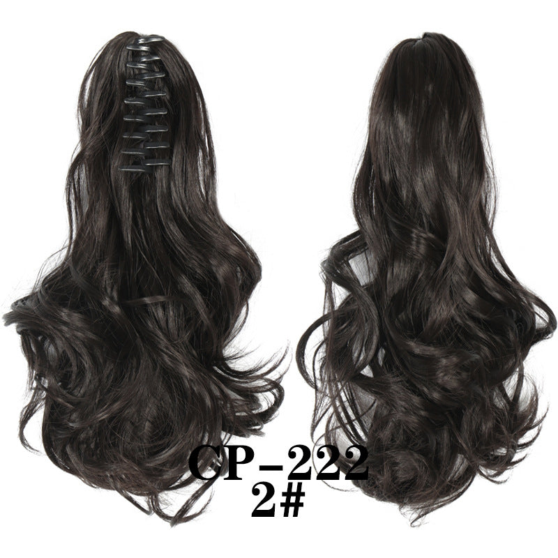 Wavy Ponytail with Curly Hair & a Tiger Clip