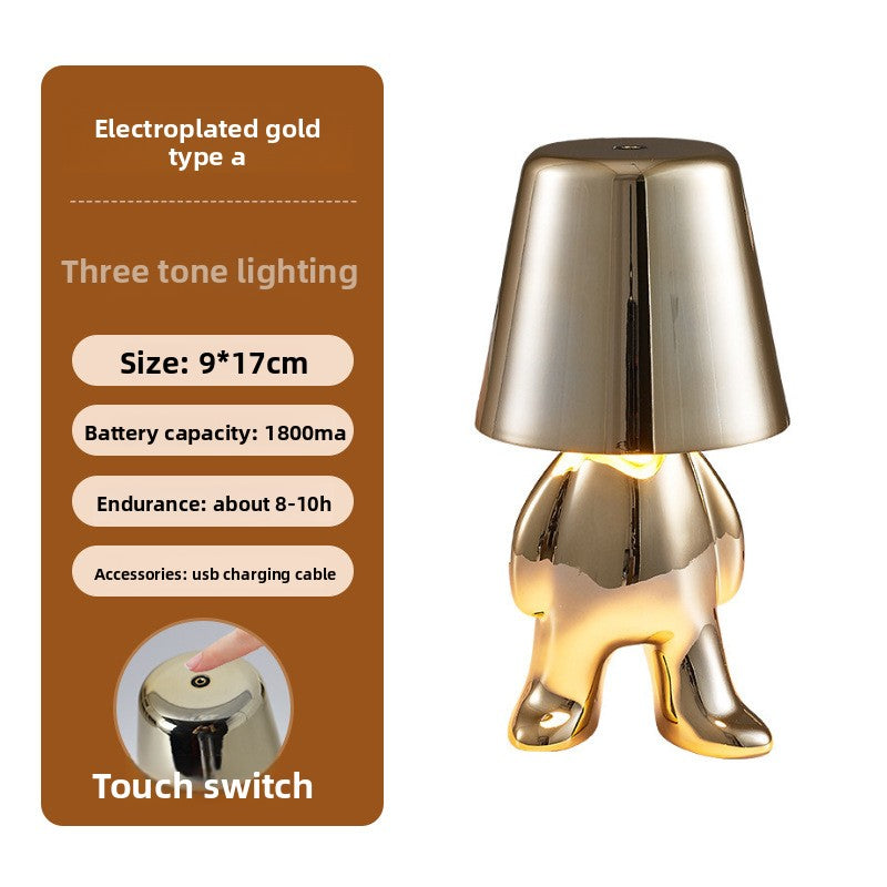 Electroplated Little Golden Man Table Lamp