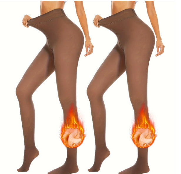 Women's Fleece-Lined Sheer Pantyhose