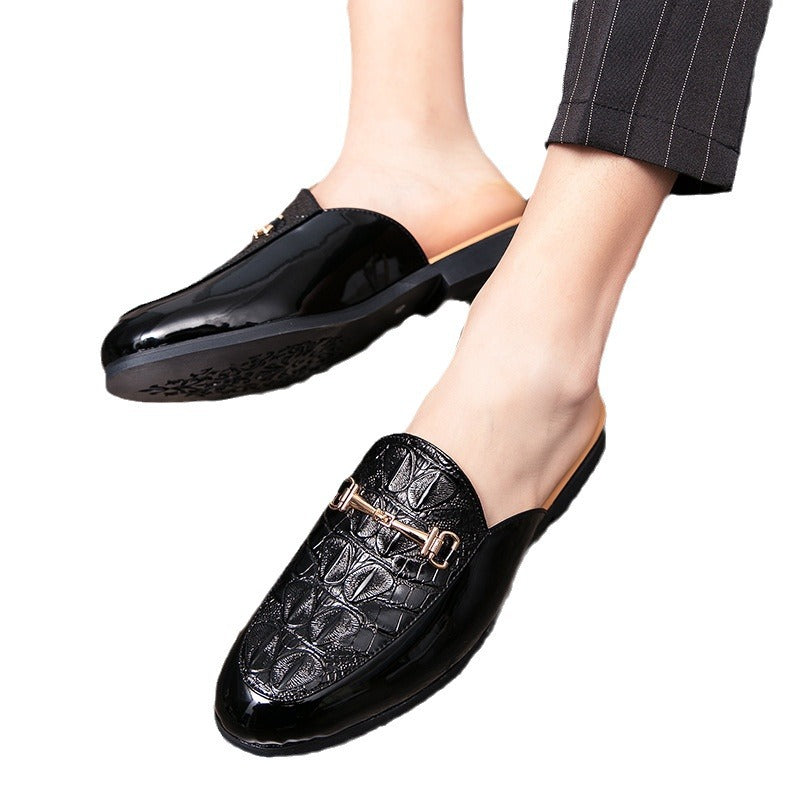 Leather Breathable Slip-On Slippers