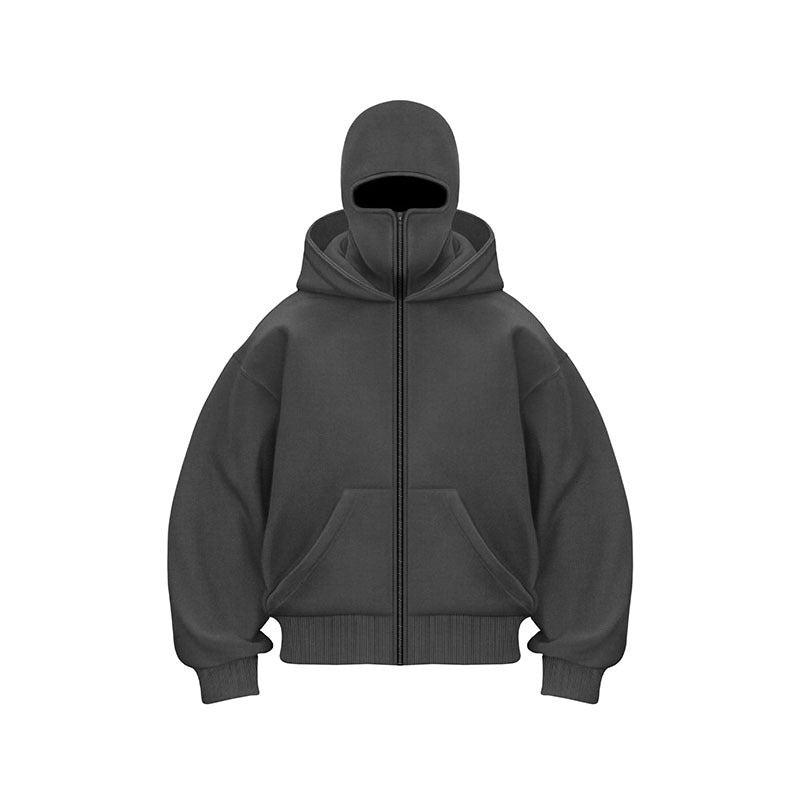 Loose Fleece-Lined Hooded Sweatshirt
