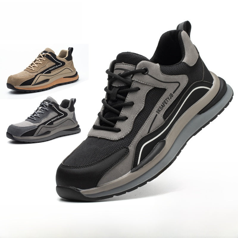 High-Top Safety Work Shoes with Steel Toe Cap