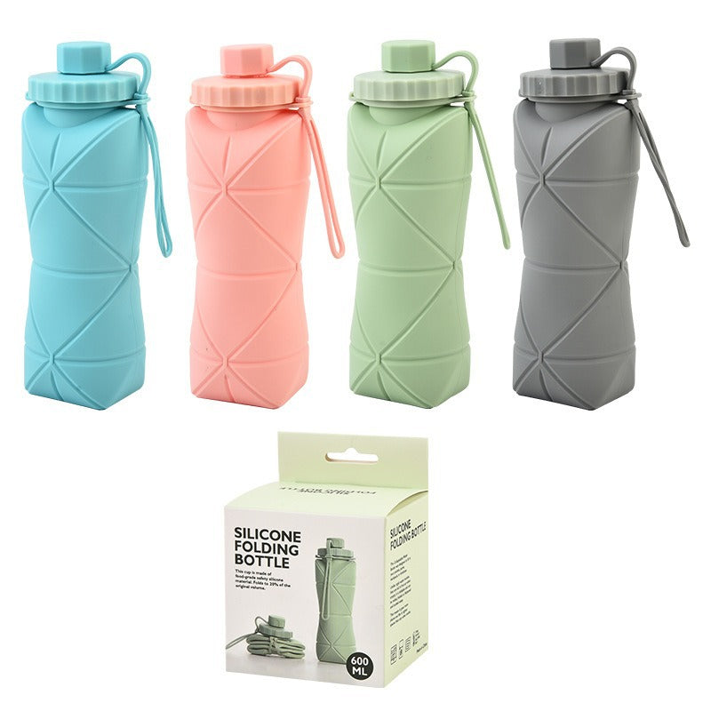 High-Temperature Resistant Silicone Folding Water Bottle