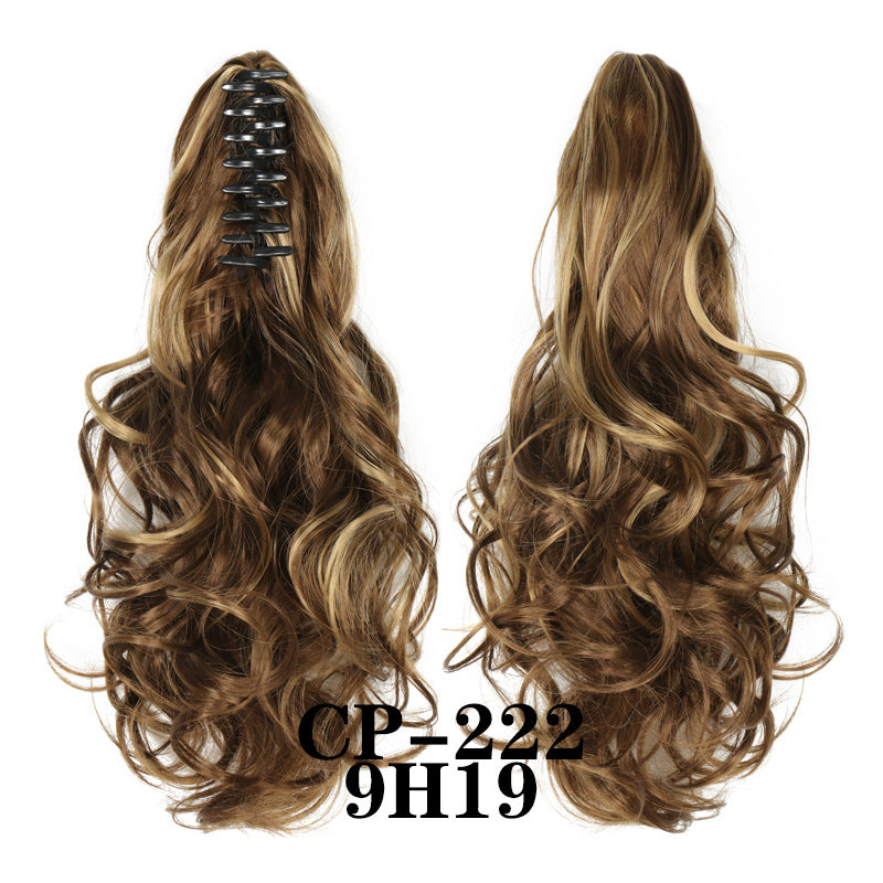 Wavy Ponytail with Curly Hair & a Tiger Clip