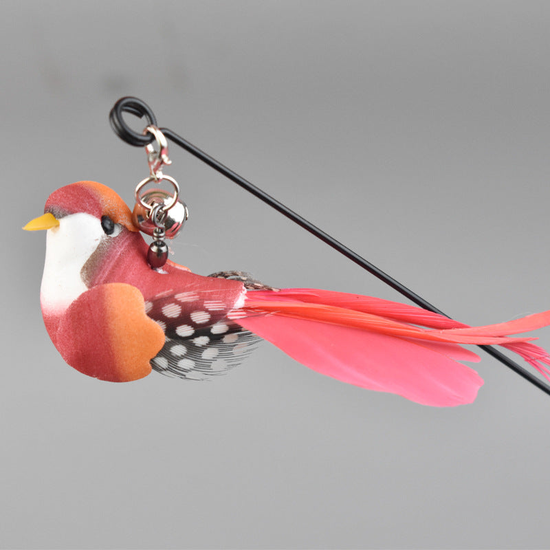 Simulation Bird Cat Toy with Suction Cup