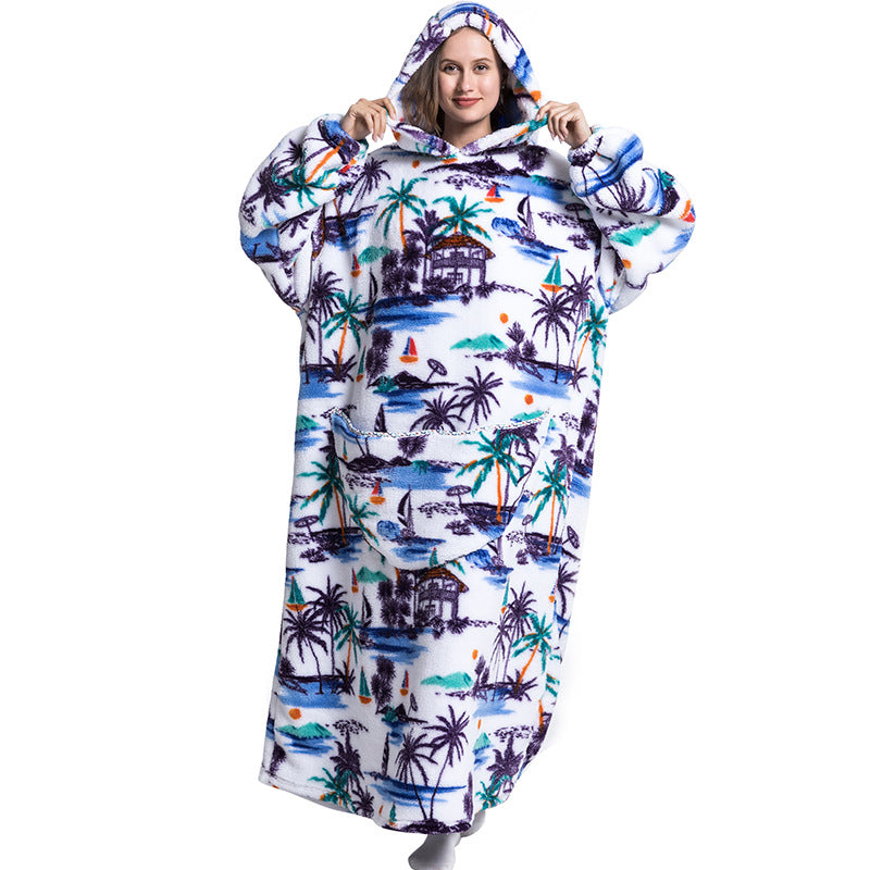 Extra Long Blanket Hoodie - Oversized Warm Pullover