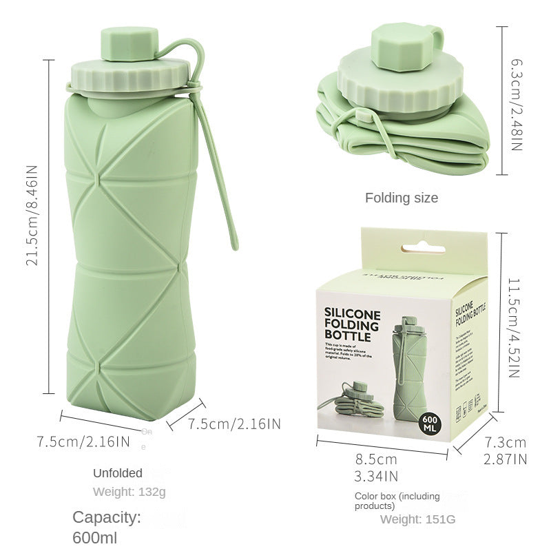 High-Temperature Resistant Silicone Folding Water Bottle