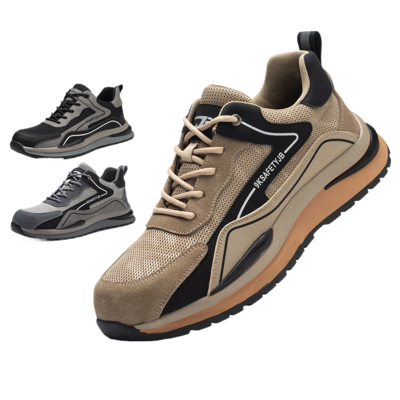 High-Top Safety Work Shoes with Steel Toe Cap