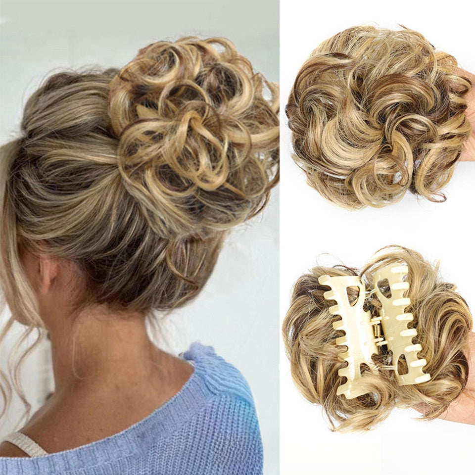 Synthetic Hair Clip Bun