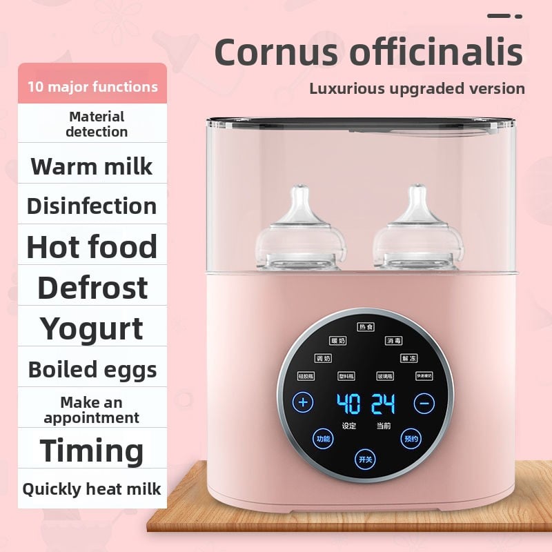 Milk warmer, sterilizer, and two-in-one baby bottle