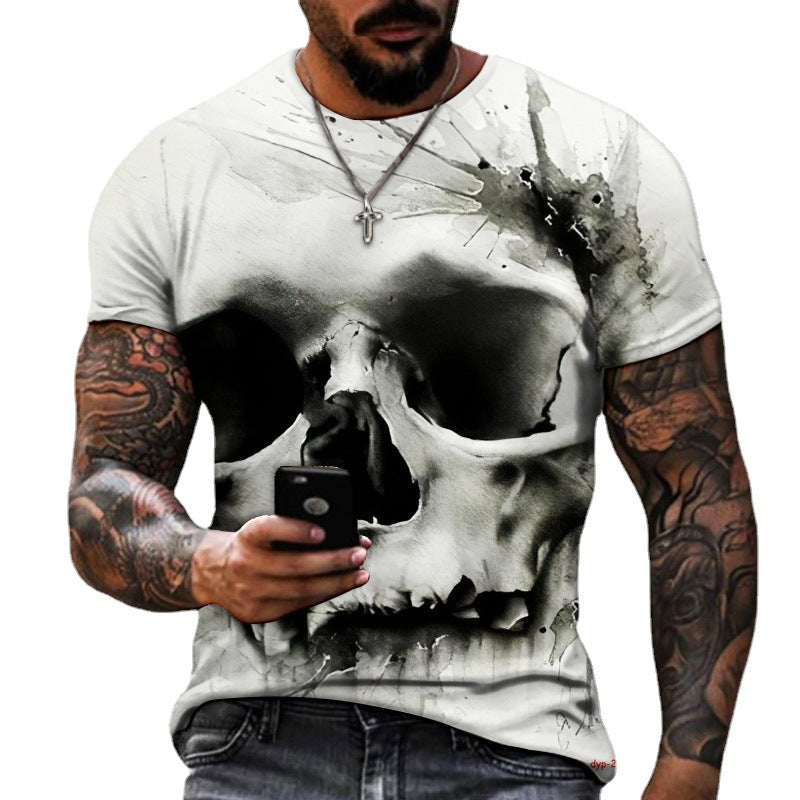 Summer Horror Skull Short Sleeve T-Shirt