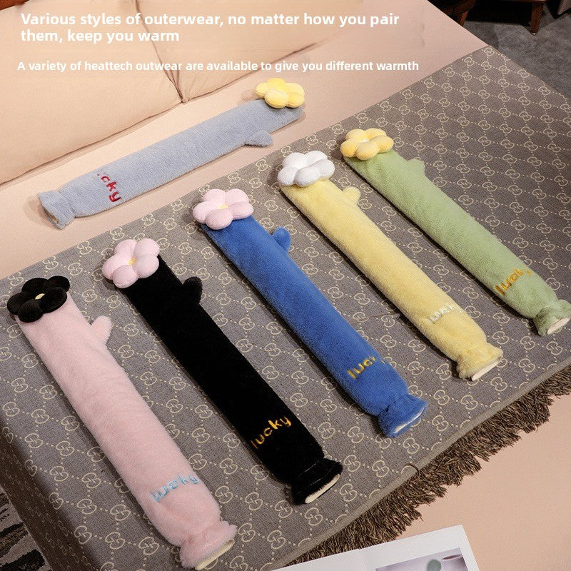 Cartoon Flannel Long Hot Water Bag
