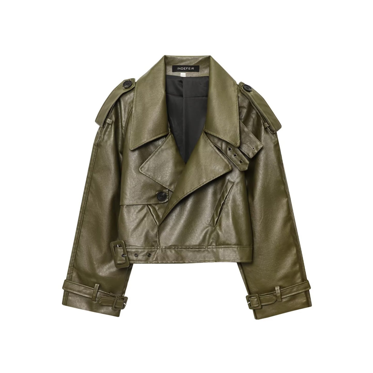 Short PU Leather Jacket - Street Style