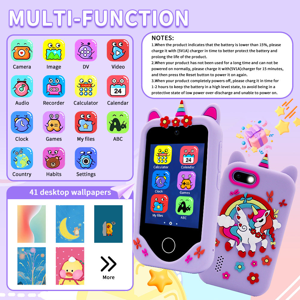 Dual-Camera Touch Screen Phone Kids Educational Toy