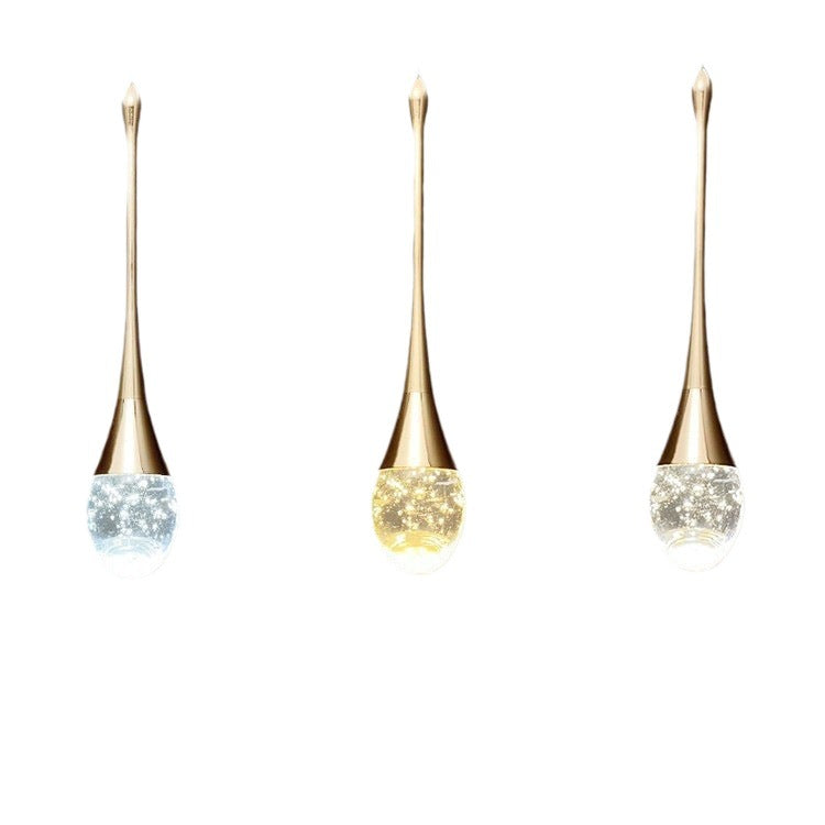 Single-Head Crystal LED Chandelier for Bedroom and Dining Room