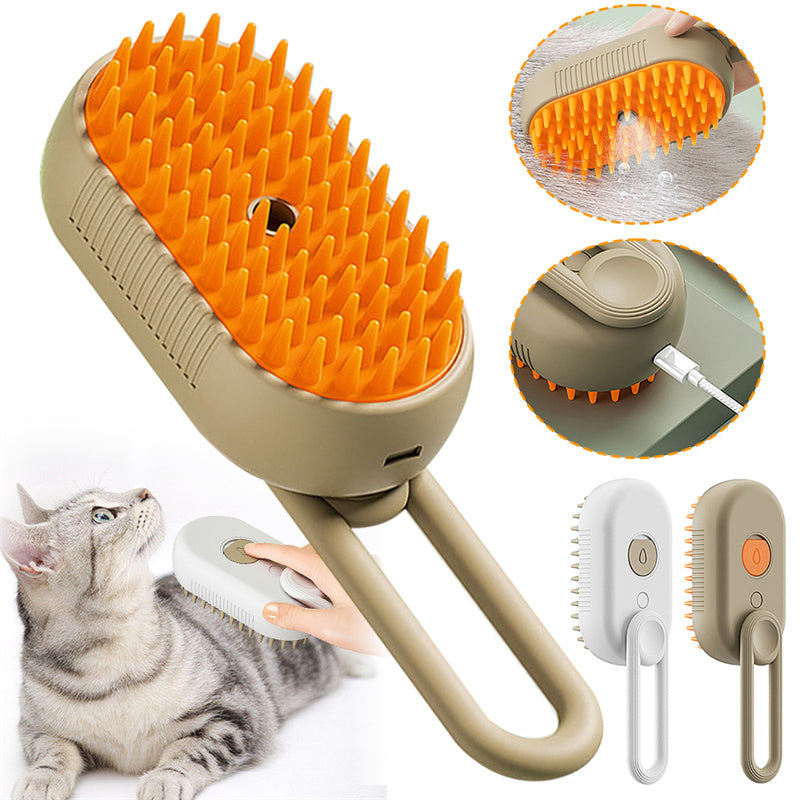 3-in-1 Electric Steam Spray - Pet Grooming Brush