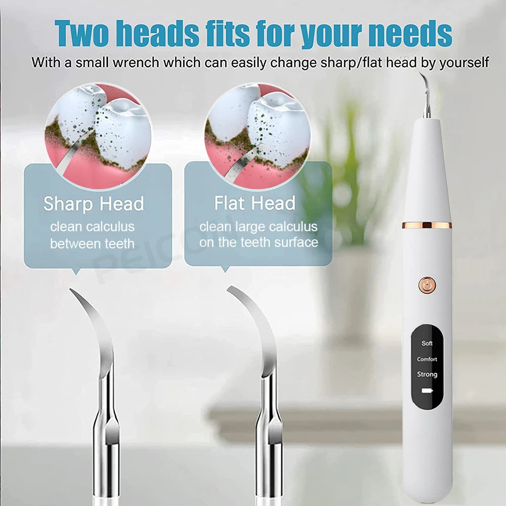 ULTRASONIC DENTAL TEETH PLAQUE REMOVER & CLEANER