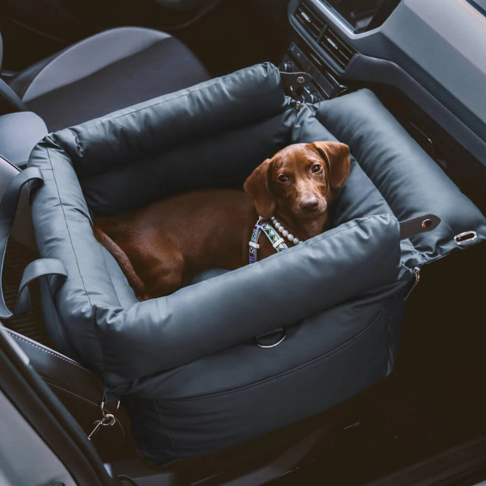 DOG CAR SEAT BED WITH SAFETY BUCKLE