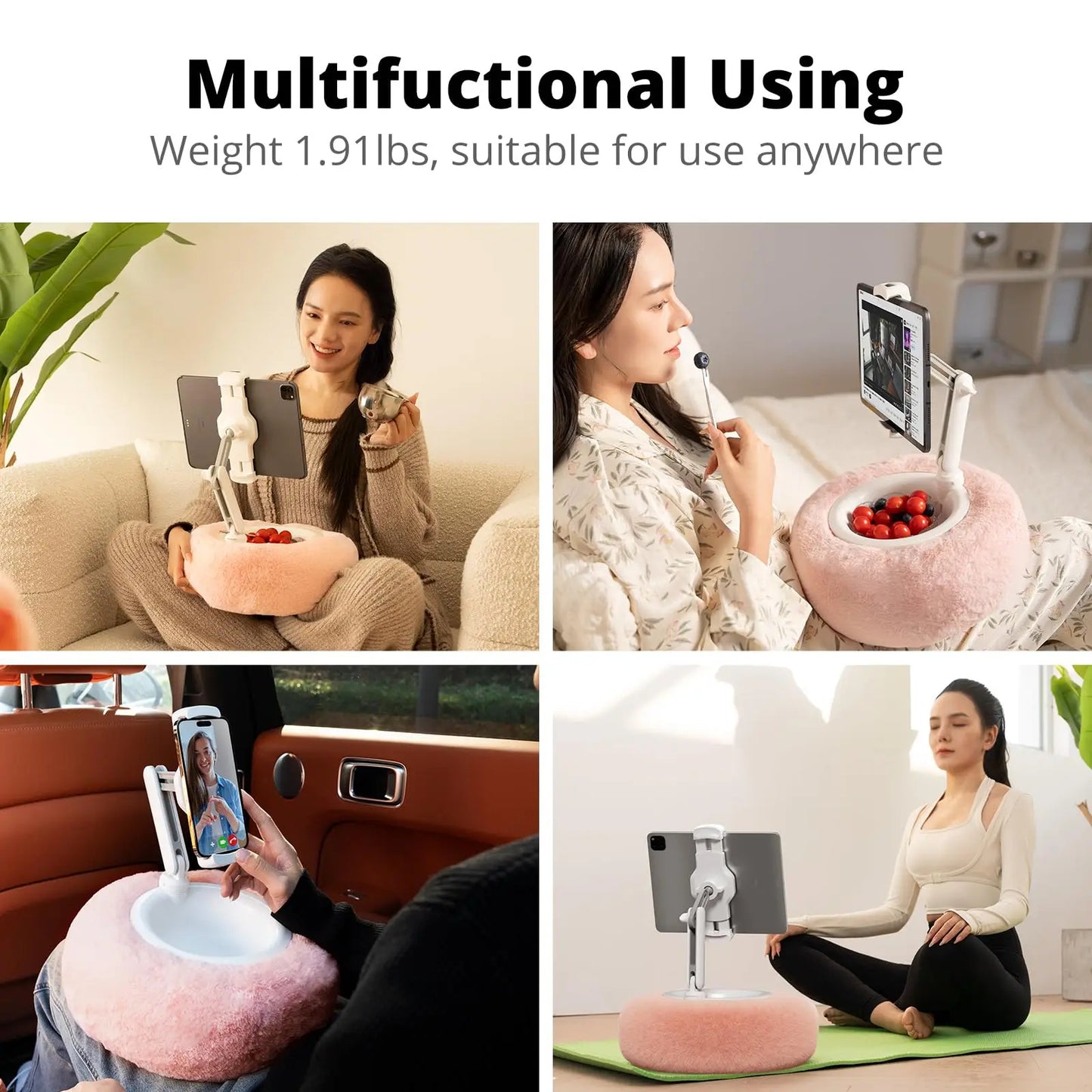 PLUSH PILLOW PHONE HOLDER