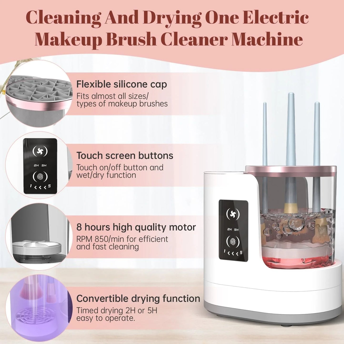 3 in 1 ELECTRIC MAKEUP BRUSH CLEANER