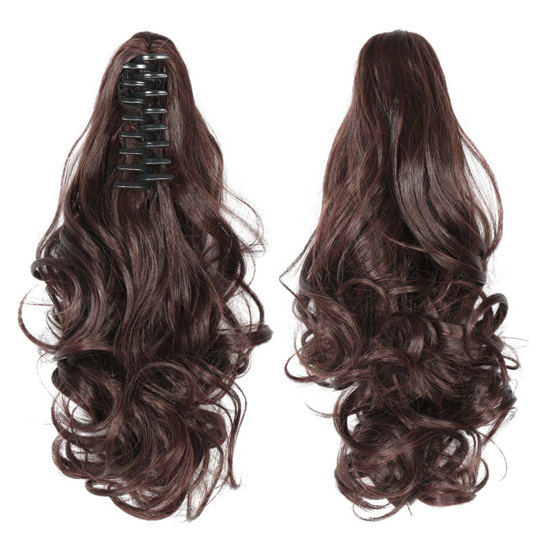 Wavy Ponytail with Curly Hair & a Tiger Clip