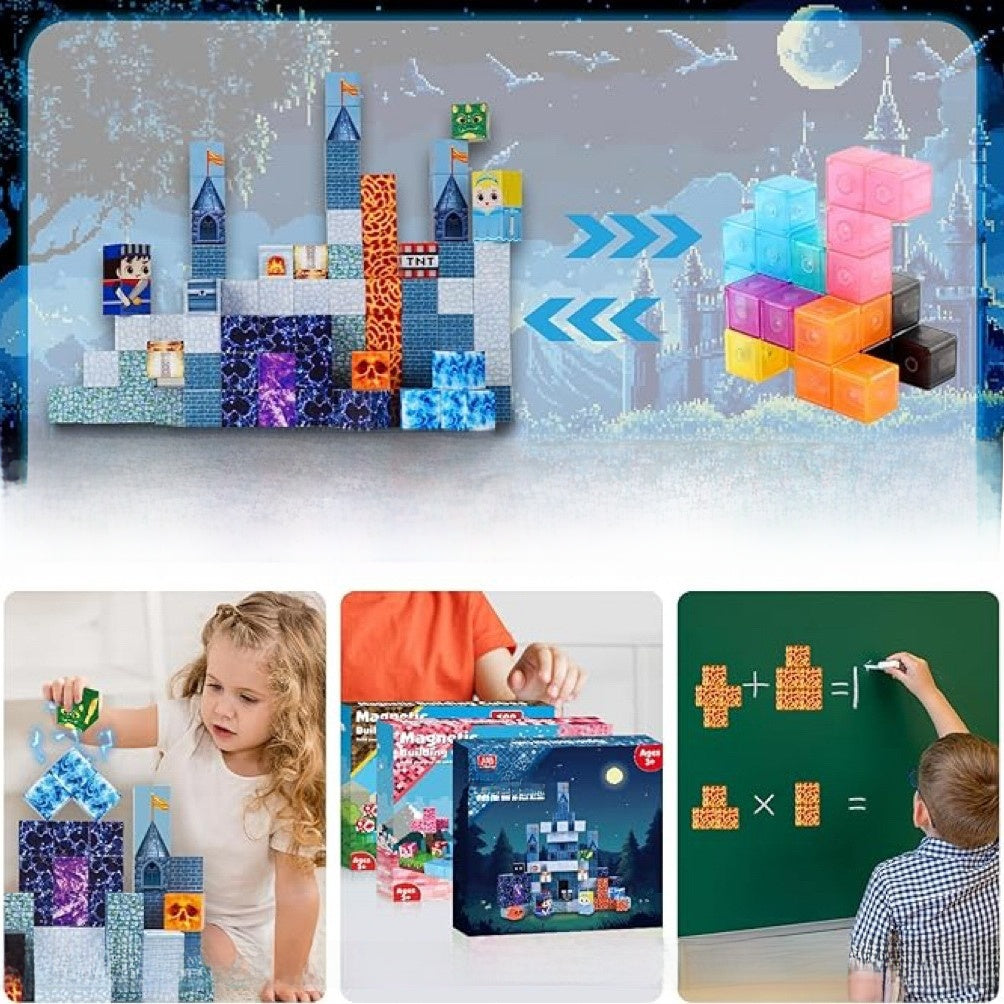 Mini World Magnetic Building Blocks for Kids DIY Castle Construction