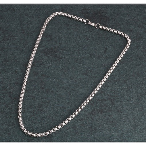 Pearl Chain Interlocking Titanium Steel Pendant Necklace