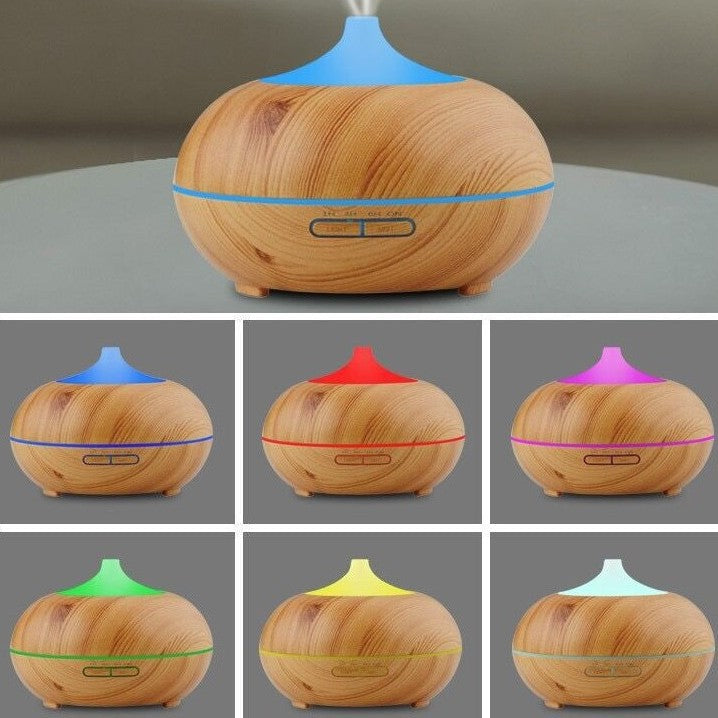 Wood Grain Ultrasonic Essential Oil Aromatherapy Humidifier