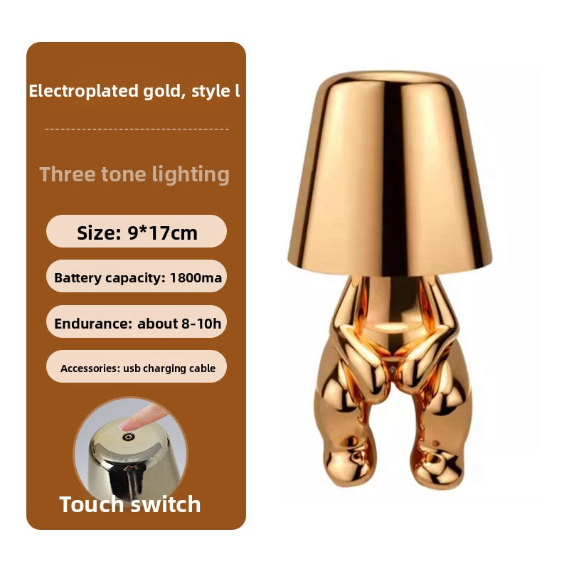 Electroplated Little Golden Man Table Lamp