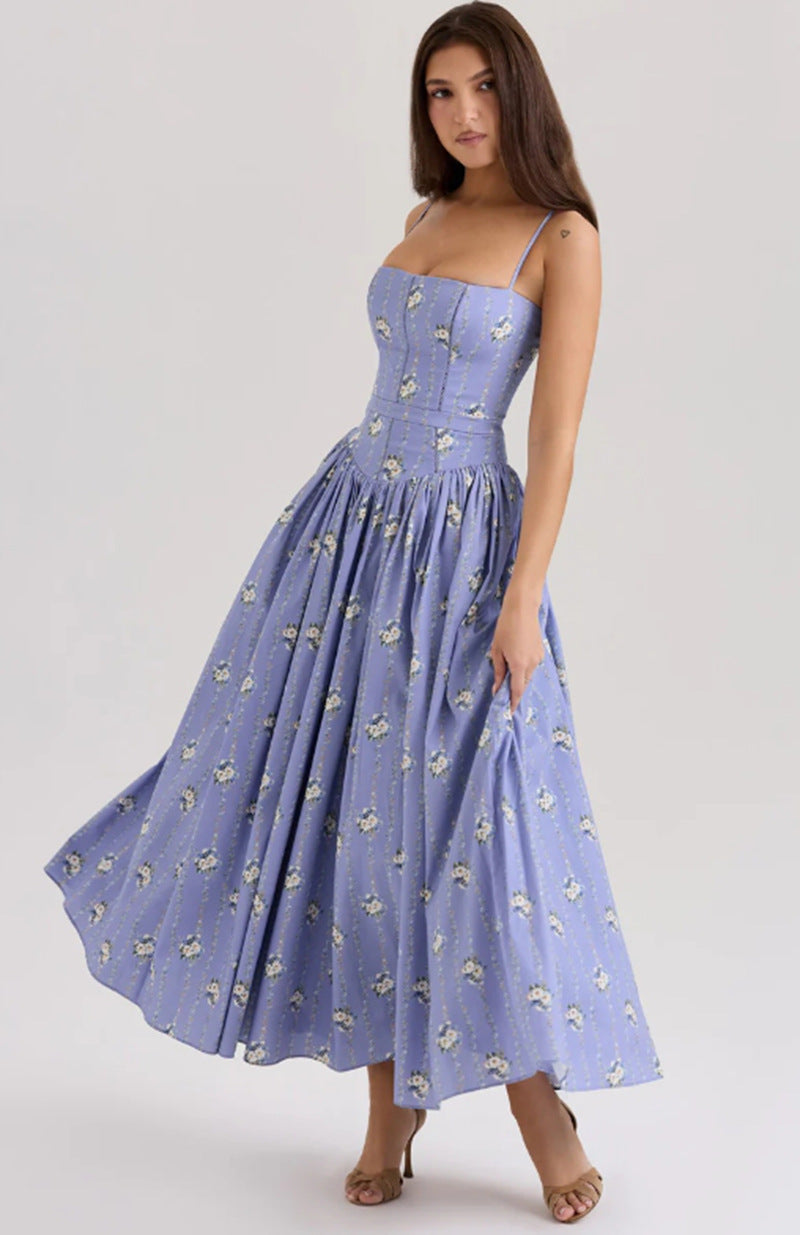 Elegant Floral Sling Dress