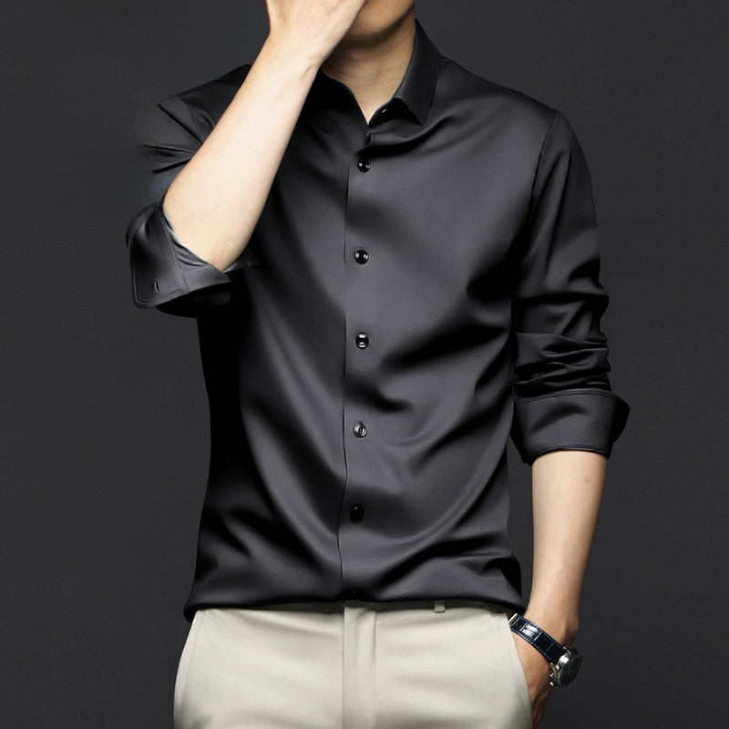 Men's Long-Sleeve Anti-Wrinkle Dress Shirt